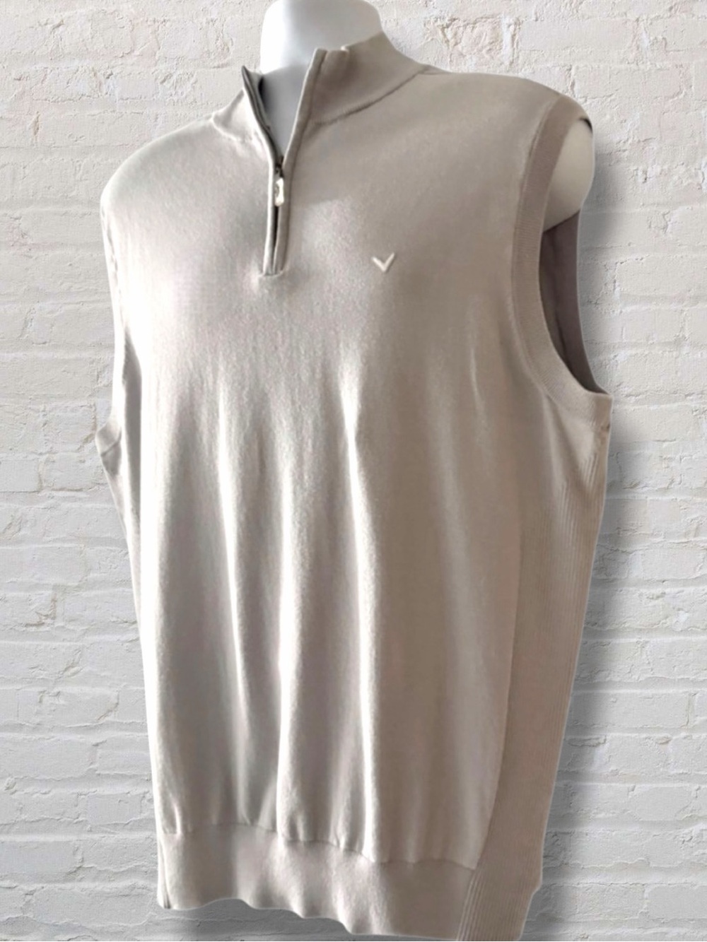 Callaway Sleeveless Quarter Zip - Gray Golf Vest - XL - Great Condition